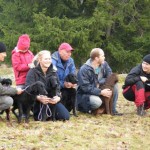 Barbro med Mette, Malena med Wilma, Ville med Isa, Johan med Märta och Jessica med Torhild